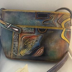 Anuschka, hand painted leather purse.